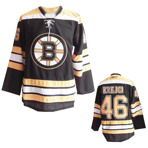 #46 Krejgi Black Boston Bruins NHL Reebok Jersey