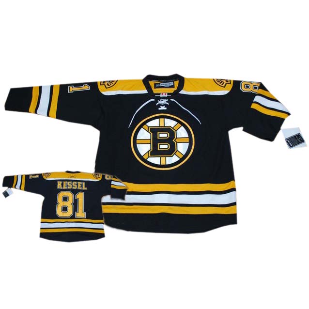 50th Patch NHL #81 Black Kessel Boston Bruins Jersey