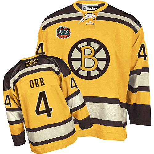 Bobby Orr Yellow  jersey, Boston Bruins #4 Winter Classic NHL jersey