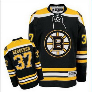 Boston Bruins #37 Black  Patrice Bergeron A Patch NHL jersey