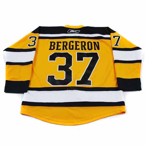 Boston Bruins #37 Yellow  Patrice Bergeron 2010 Winter Classic Vintage NHL  jersey
