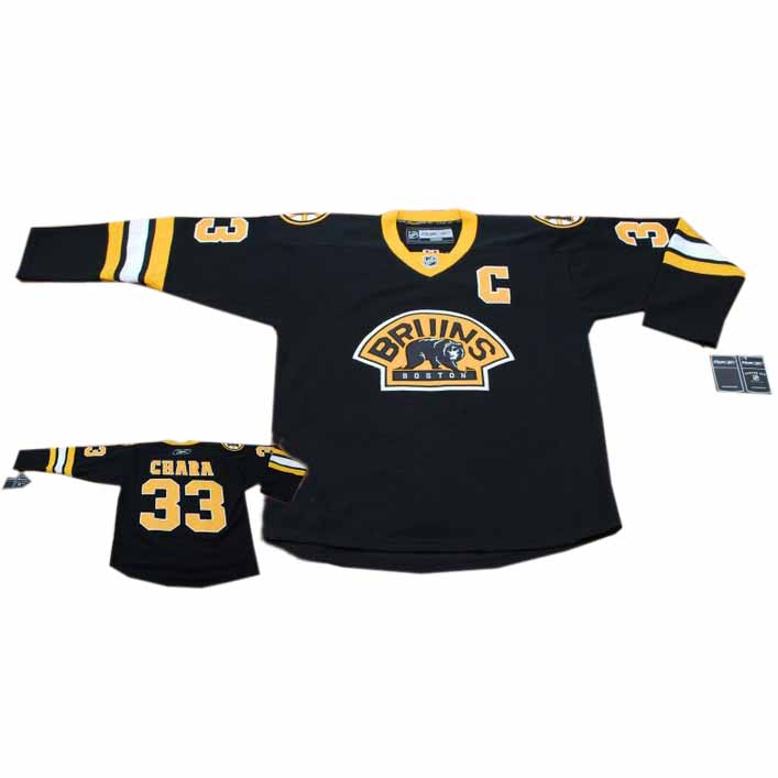 Black Chara Bruins NHL #33 Jersey