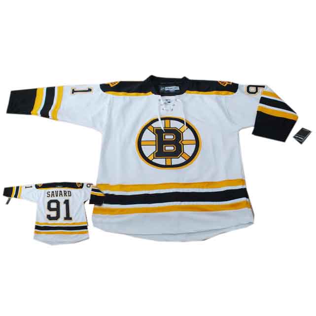 Savard White Jersey, Boston Bruins #91 NHL Jersey