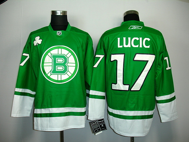 Boston Bruins #17 Lucic NHL Jersey in Green