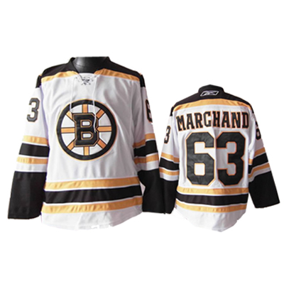 White  Marghand Bruins #63 NHL Jersey