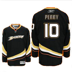Black Perry Home Premier NHL Anaheim Ducks #10 Jersey