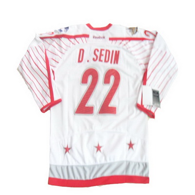 #22 D.Sedin white 2012 All Star NHL Jersey