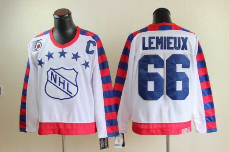 Lemieux White Jersey, #66 2011 All Star CANADA 75TH CCM NHL Jersey