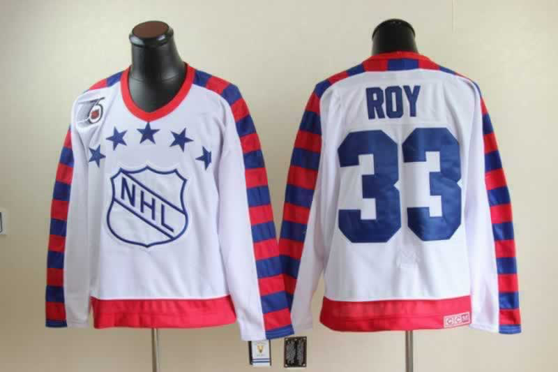 2011 All Star CANADA 75TH CCM NHL #33 White Roy jersey