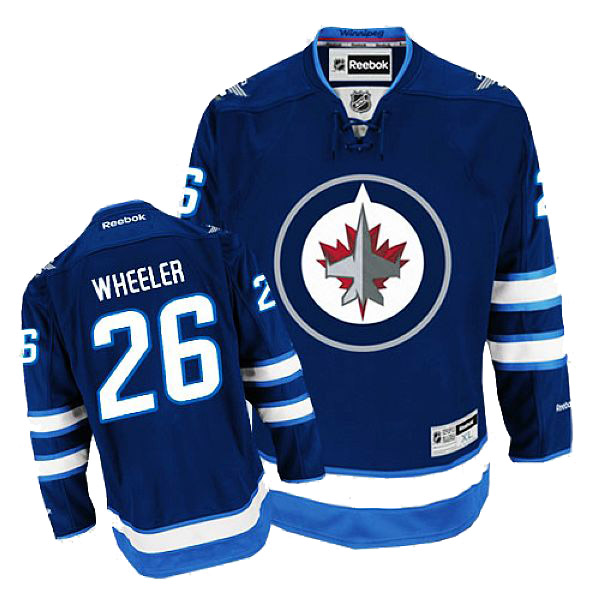 #26 Dark Blue Blake Wheeler NHL Winnipeg Jets Jersey