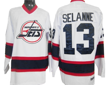 Selanne WHITE Jersey, NHL Winnipeg Jets #13 CCM Jersey