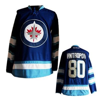 Nik Antropov Jersey Blue 2012 new #80 NHL Winnipeg Jets Jersey
