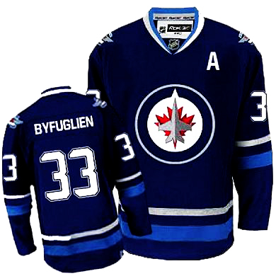 Jets #33 Dustin Byfuglien Blue 2012 all Hockey NHL Jersey