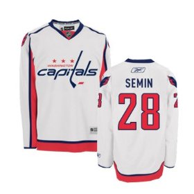 Semin White Jersey, NHL Washington Capitals #28 Jersey