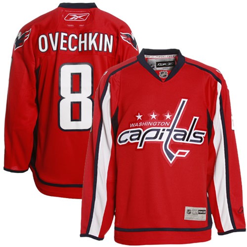 Red Alex Ovechkin Capitals #8 Jersey