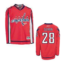 Red Semin Jersey, NHL Washington Capitals #28 Jersey