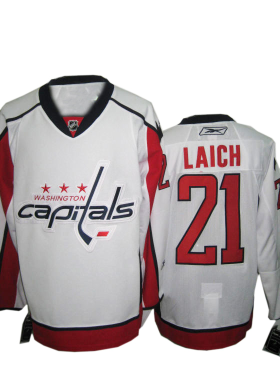 Brooks Laich White Jersey, NHL Washington Capitals #21 Jersey