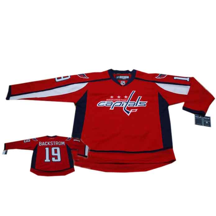 Red Backstrom Capitals #19 Jersey