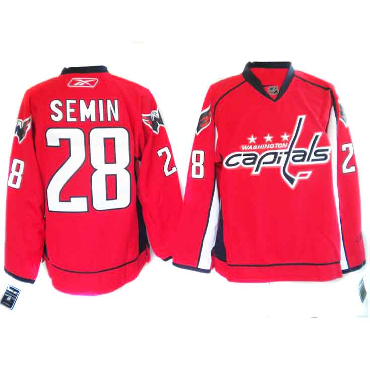 #28 Semin Red NHL Washington Capitals Jersey