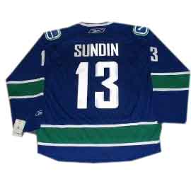 Sundin Jersey Blue #13 NHL Vancouver Canucks Jersey