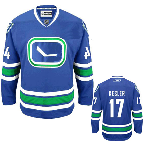 Ryan Kesler Jersey: Premier Third #17 NHL Vancouver Canucks Jersey In Blue