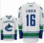 Linden Jersey White #16 NHL Vancouver Canucks Jersey