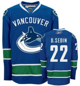 Blue D.Sedin Jersey, NHL Vancouver Canucks #22 Jersey
