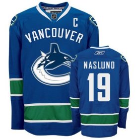 Markus Naslund Jersey Blue #19 NHL Vancouver Canucks Jersey