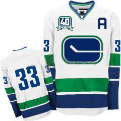 NHL Vancouver Canucks #33 H.Sedin 3rd 40th Jersey in White