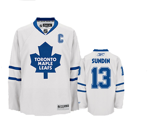 Sundin Jersey: #13 NHL Toronto Maple Leafs Jersey In White