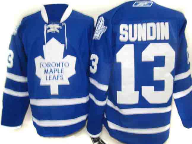 #13 Blue Sundin NHL Toronto Maple Leafs Jersey