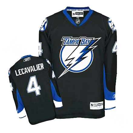 Vincent Lecavalier Black Jersey, NHL Tampa Bay Lightning #4 Jersey