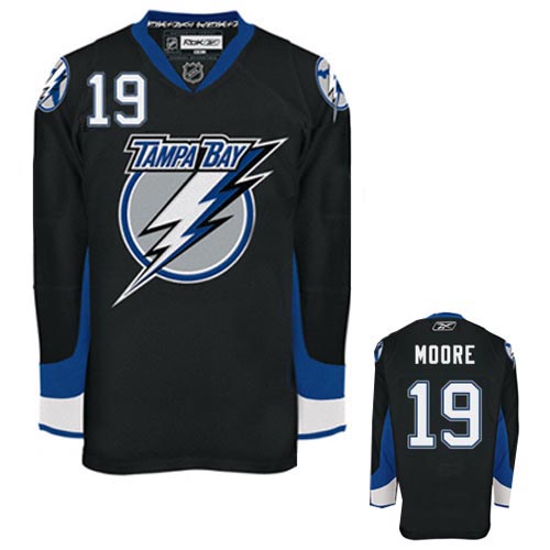 Lightning #19 Dominic Moore Black NHL Jersey