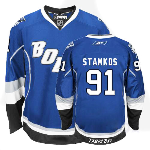 Stamkos Jersey Blue #91 NHL Tampa Bay Lightning Jersey