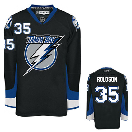 #35 Dwayne Roloson Black NHL Tampa Bay Lightning Jersey