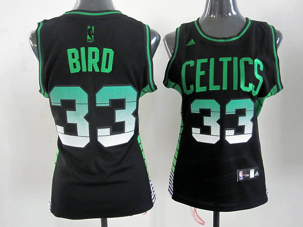 black Bird Jersey, Boston Celtics #33 Women NBA Revolution 30 Jersey