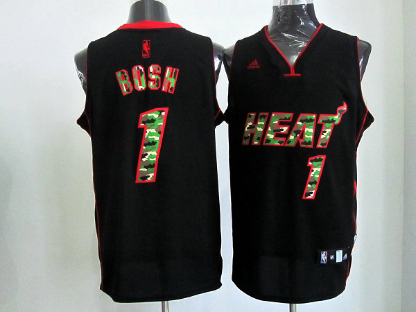camo black Bosh Revolution 30 NBA Miami Heat #1 Jersey