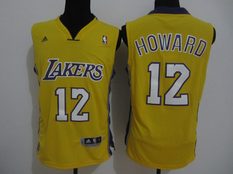 Howard Jersey yellow #12 NBA Los Angeles Lakers Jersey