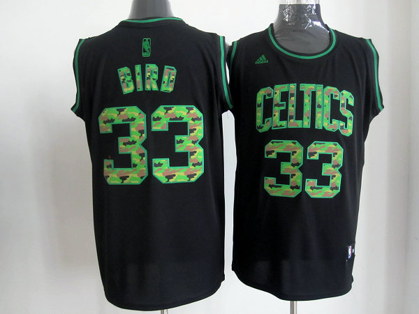 black camo Bird jersey, Boston Celtlcs #33 NBA Revolution 30 jersey