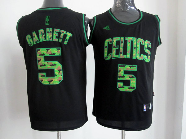 Garnett Jersey: NBA Revolution 30 #5 Boston Celtlcs Jersey in black camo