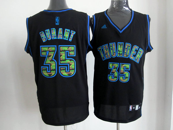 Durant Jersey: NBA Revolution 30 #35 Oklahoma City Thunder Jersey in camo black