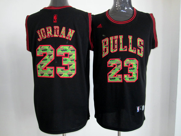 NBA Revolution 30 #23 camo black Jordan Chicago Bulls jersey