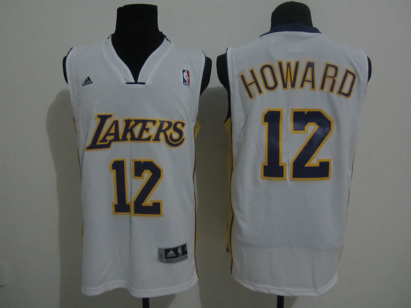white Howard jersey, Los Angeles Lakers #12 NBA Revolution 30 jersey
