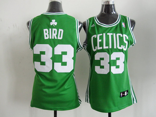 Green Bird Women NBA Boston Celtics #33 Jersey