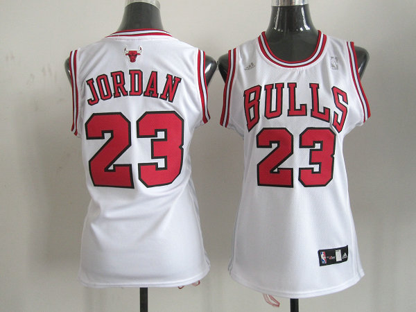 Chicago Bulls #23 Women NBA Jersey in White
