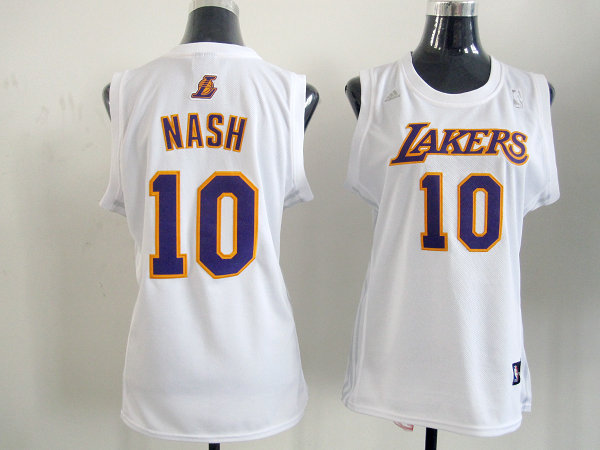 White Nash Lakers #10 Jersey