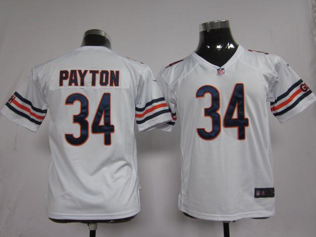 Nike Chicago Bears #34 Walter Payton Youth NFL Jersey in White