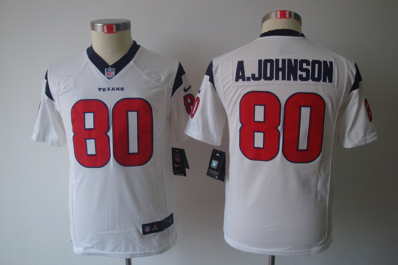 white Andre Johnson Nike Texans Youth #80 limited NFL Jersey