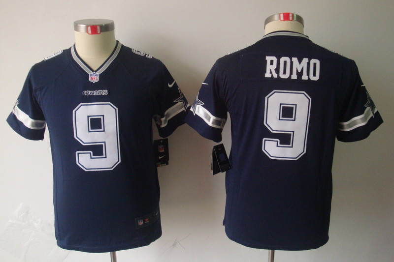 Romo Blue Jersey, Nike Dallas Cowboys #9 Youth NFL limited Jersey