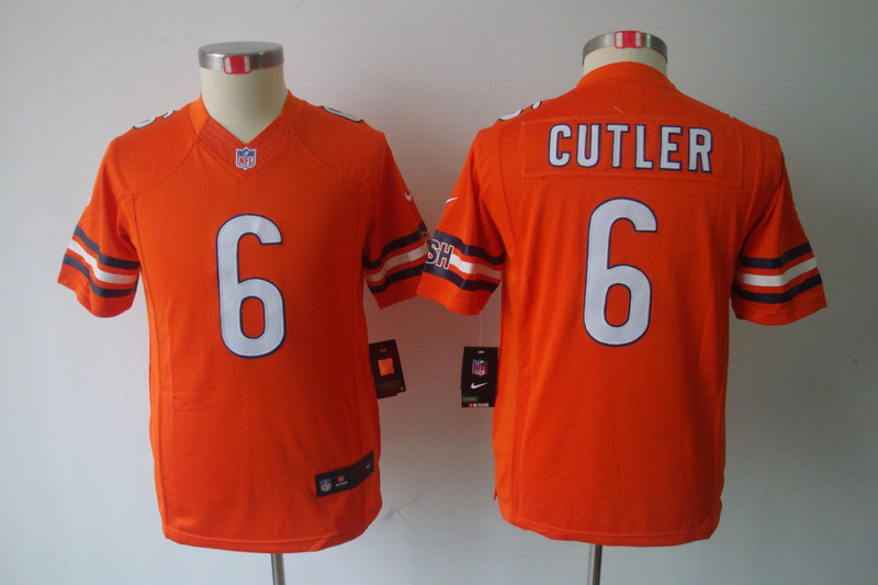 Youth limited #6 Jay Cutler orange Nike Chicago Bears NFL Jersey